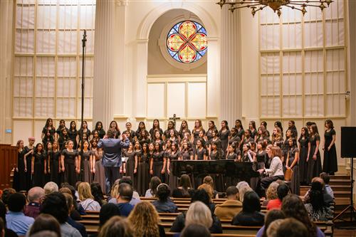 The Advanced Treble Chorus of South Forsyth Middle School performing at the Georgia Music Educators Association Conference