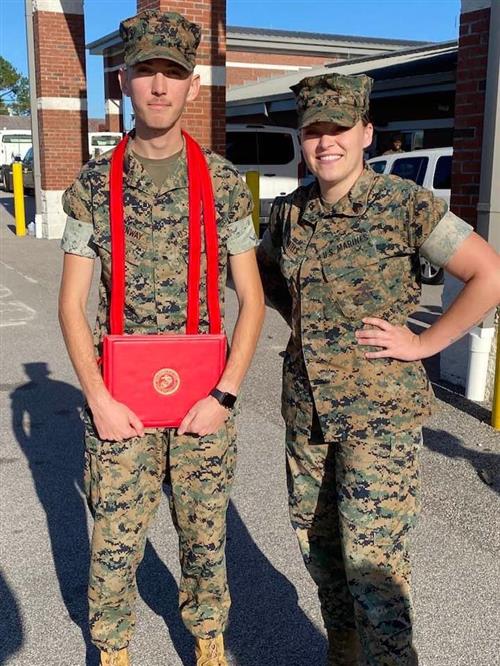 Former Cadet Greenway, promoted to Corporal in the United States Marine Corps