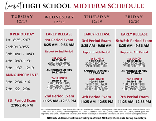Midterm Schedule