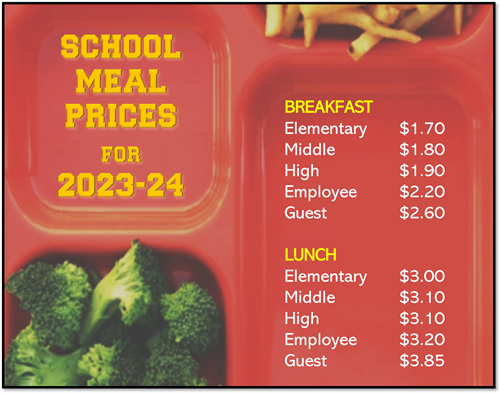 23-24 meal prices