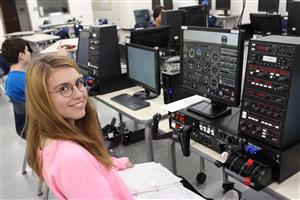 Student preparing to fly 