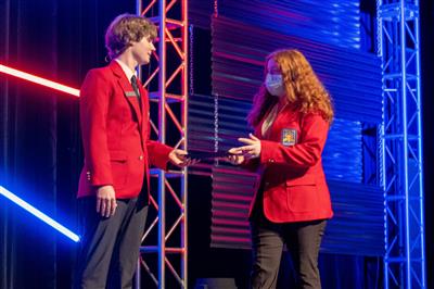 Film Students Receiving Award