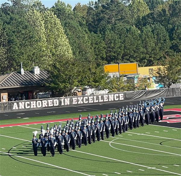 Band entering the field